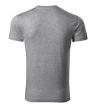 t-shirt męski v-neck slim fit, nadruk bezpośredni – tył